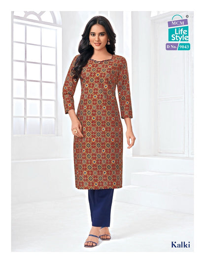 Kalki Vol 4 Mcm Lifestyle Cotton Knee Length Kurtis
