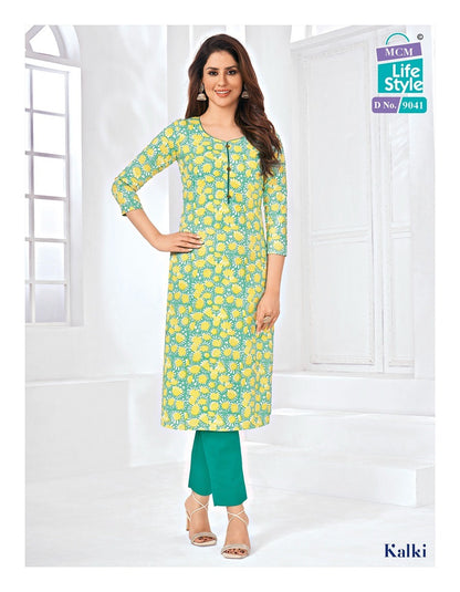 Kalki Vol 4 Mcm Lifestyle Cotton Knee Length Kurtis