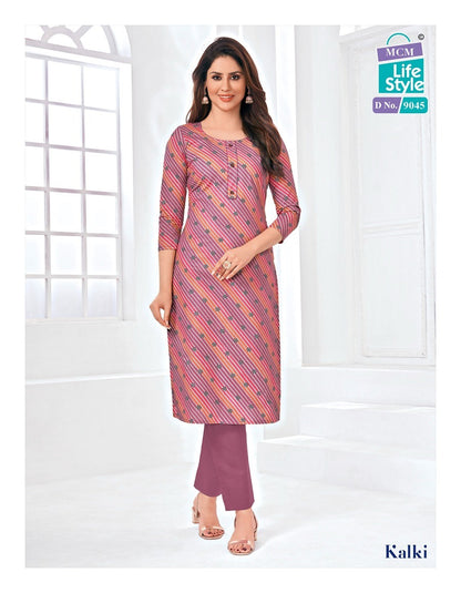 Kalki Vol 4 Mcm Lifestyle Cotton Knee Length Kurtis