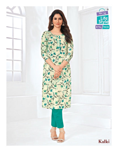 Kalki Vol 4 Mcm Lifestyle Cotton Knee Length Kurtis