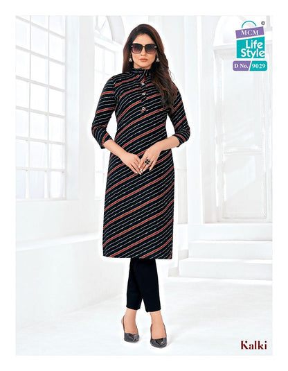 Kalki Vol 4 Mcm Lifestyle Cotton Knee Length Kurtis