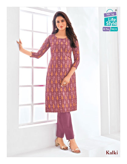 Kalki Vol 4 Mcm Lifestyle Cotton Knee Length Kurtis