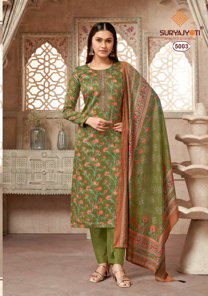 Kalki Vol 5 Suryajyoti Jaam Satin Pant Style Suits