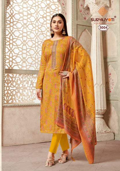 Kalki Vol 5 Suryajyoti Jaam Satin Pant Style Suits