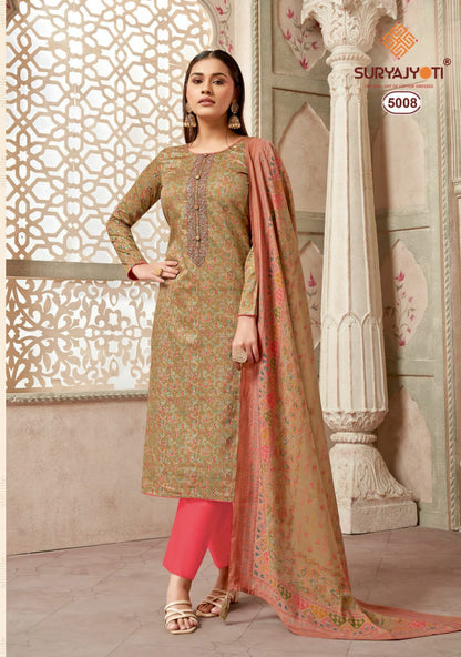 Kalki Vol 5 Suryajyoti Jaam Satin Pant Style Suits