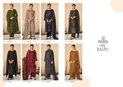 Kalpu Azara Slub Cotton Pant Style Suits