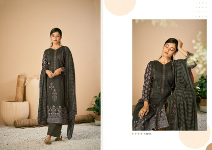 Kalpu Azara Slub Cotton Pant Style Suits