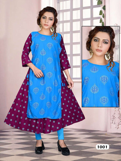Kalyani Vol 1 Kavinay Rayon Anarkali Kurtis