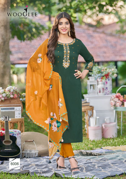 Kamakshi Wooglee Viscose Weaving Readymade Pant Style Suits