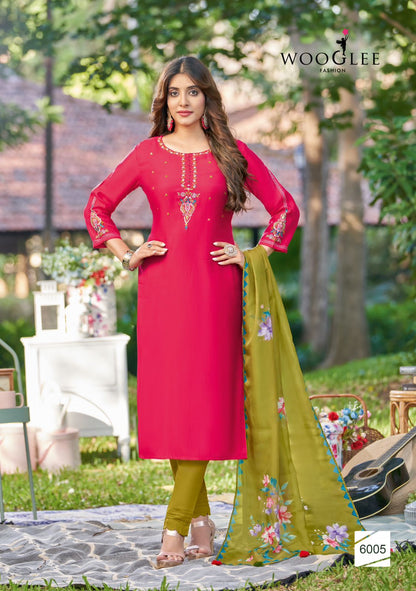 Kamakshi Wooglee Viscose Weaving Readymade Pant Style Suits