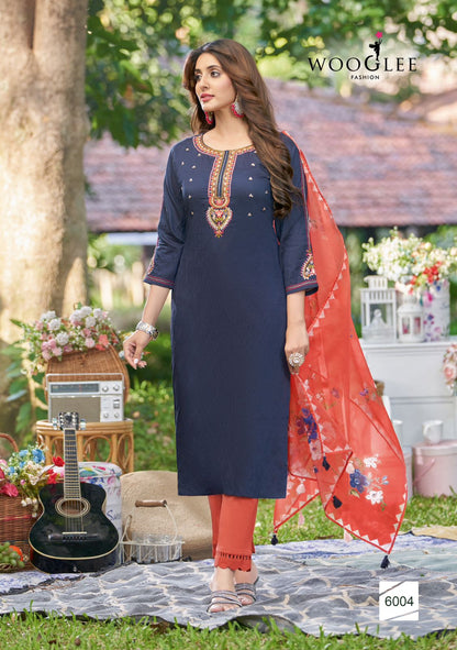 Kamakshi Wooglee Viscose Weaving Readymade Pant Style Suits