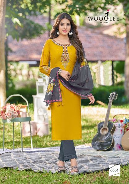 Kamakshi Wooglee Viscose Weaving Readymade Pant Style Suits