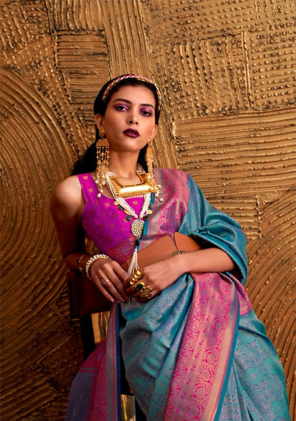 Kamiya Silk Rajtex Handloom Weaving Sarees