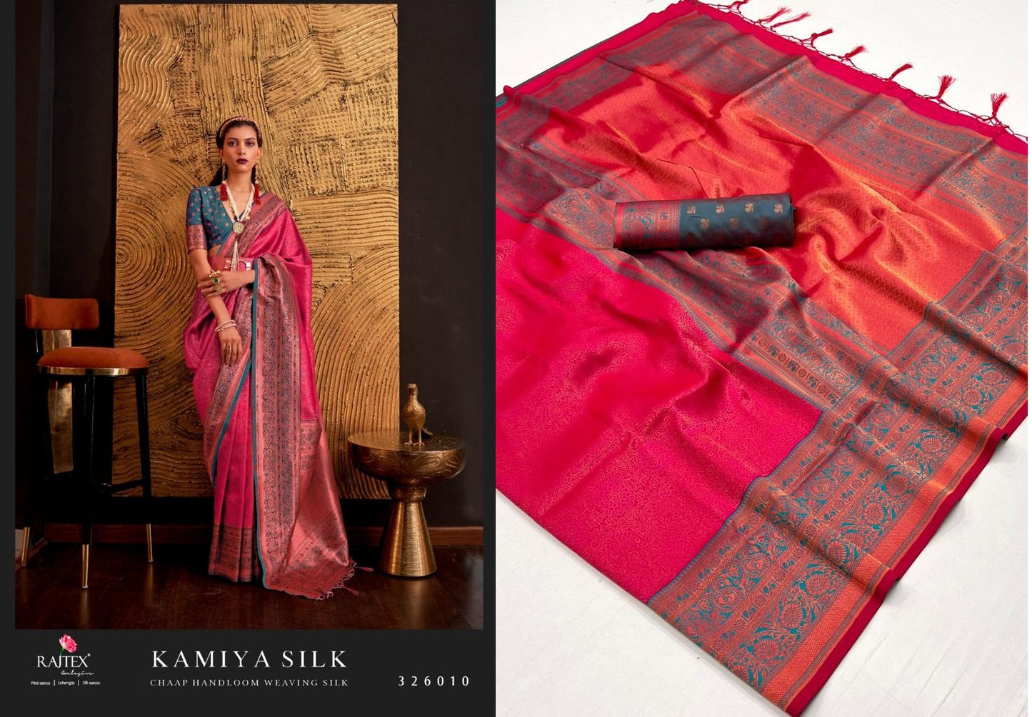 Kamiya Silk Rajtex Handloom Weaving Sarees