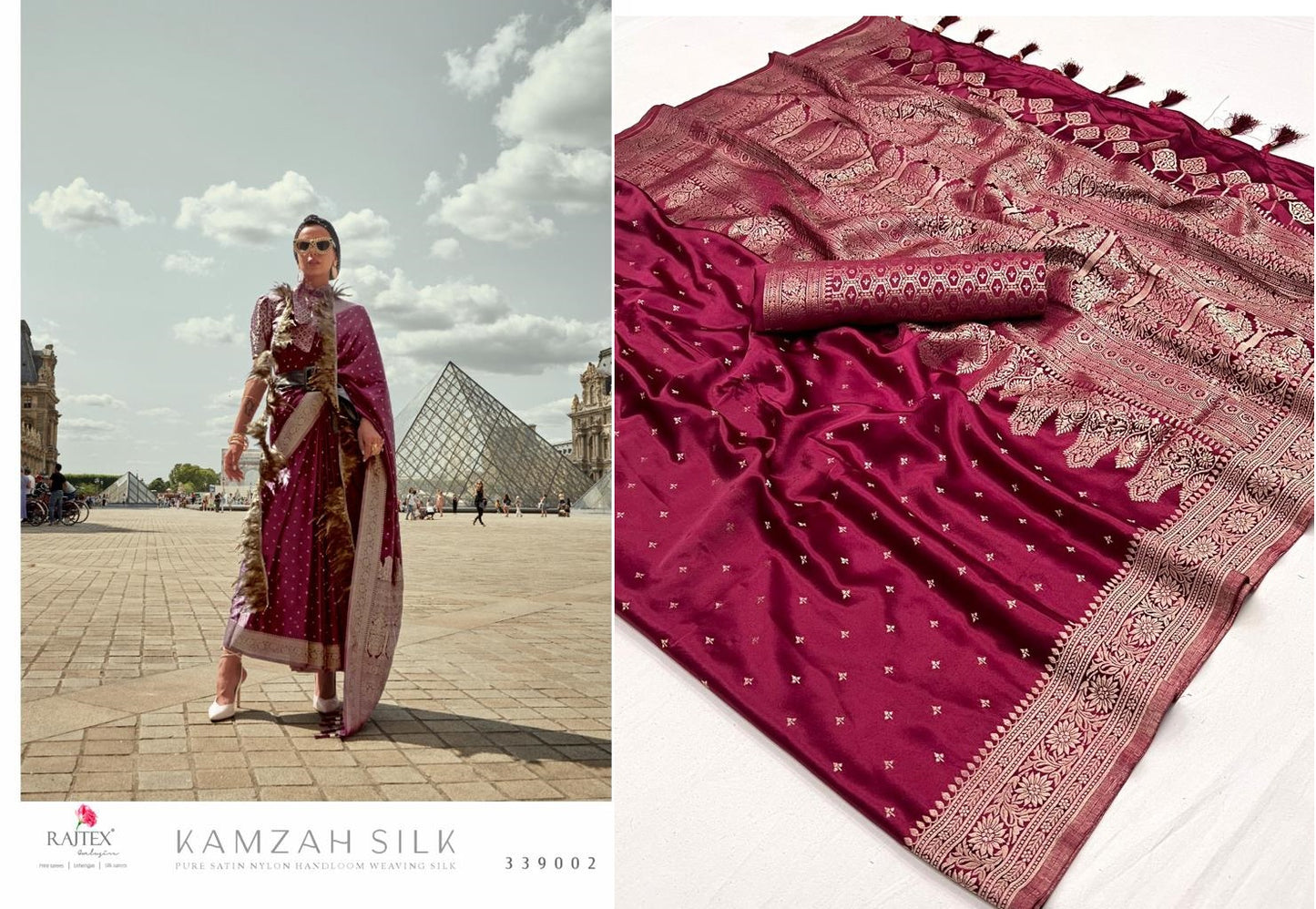 Kamzah Silk Rajtex Handloom Silk Sarees