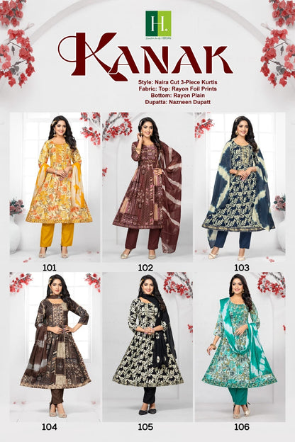 Kanak H Dot Rayon Readymade Pant Style Suits