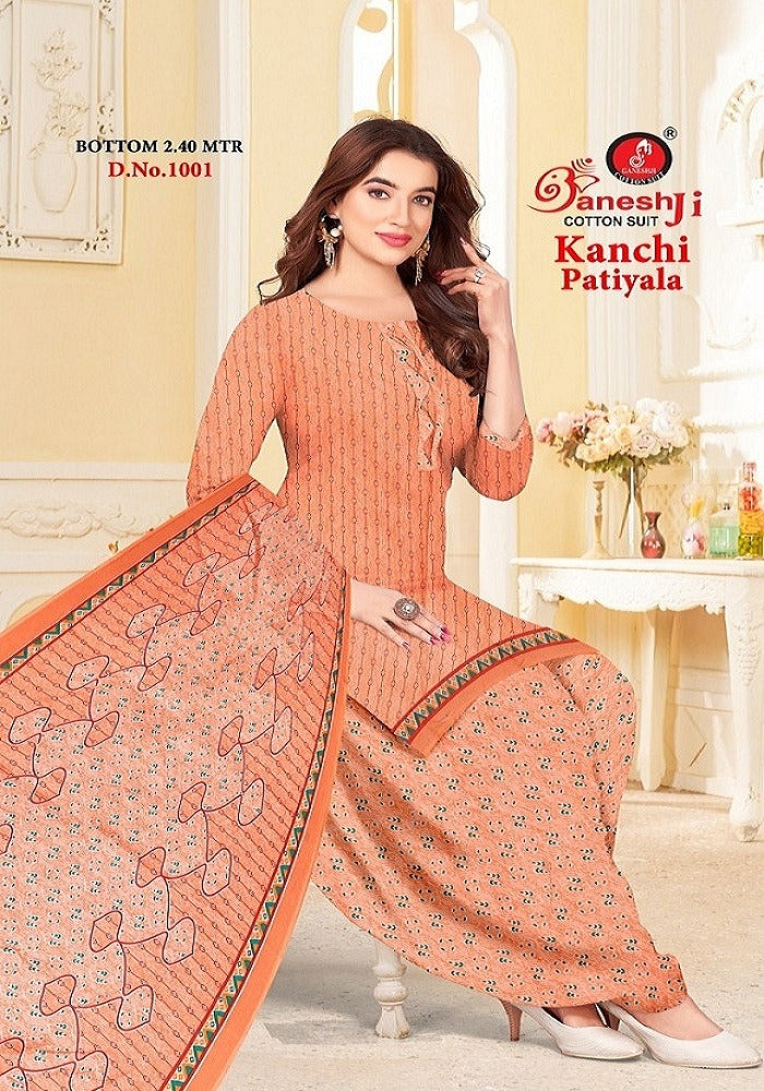 Kanchi Patiyala Vol 1 Ganeshji Cotton Dress Material