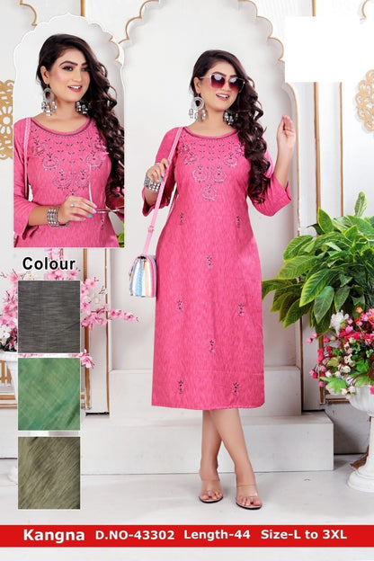Kangana Zoya Straight Cut Kurtis