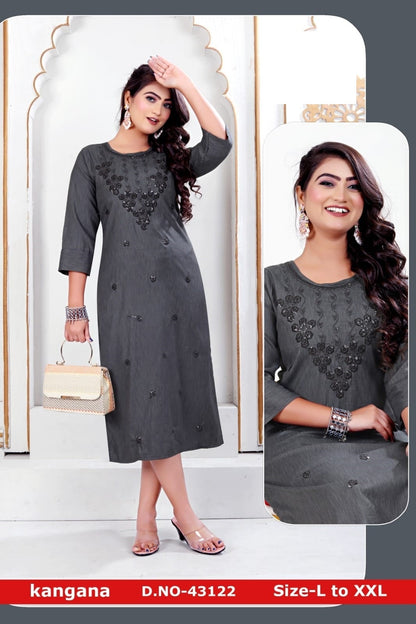 Kangana Zoya Straight Cut Kurtis