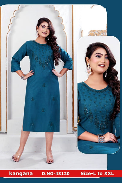 Kangana Zoya Straight Cut Kurtis