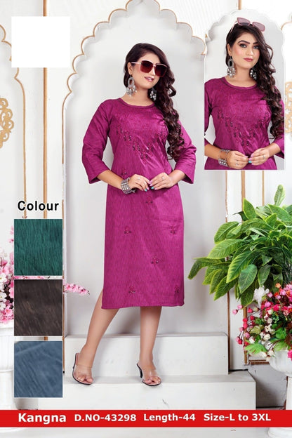 Kangana Zoya Straight Cut Kurtis