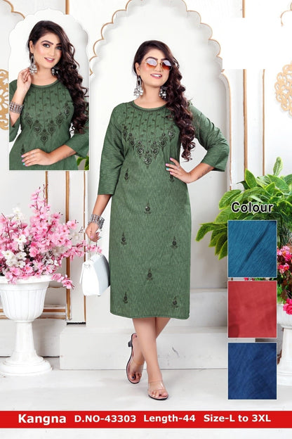 Kangana Zoya Straight Cut Kurtis
