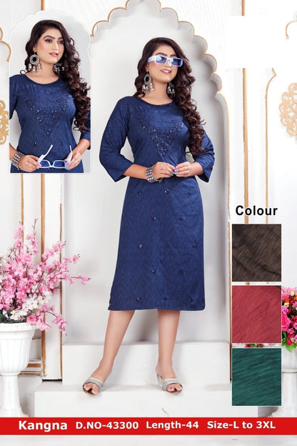 Kangana Zoya Straight Cut Kurtis