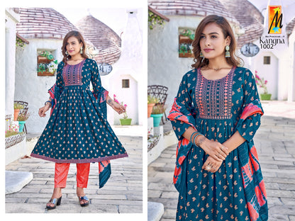 Kangna Master Rayon Readymade Pant Style Suits