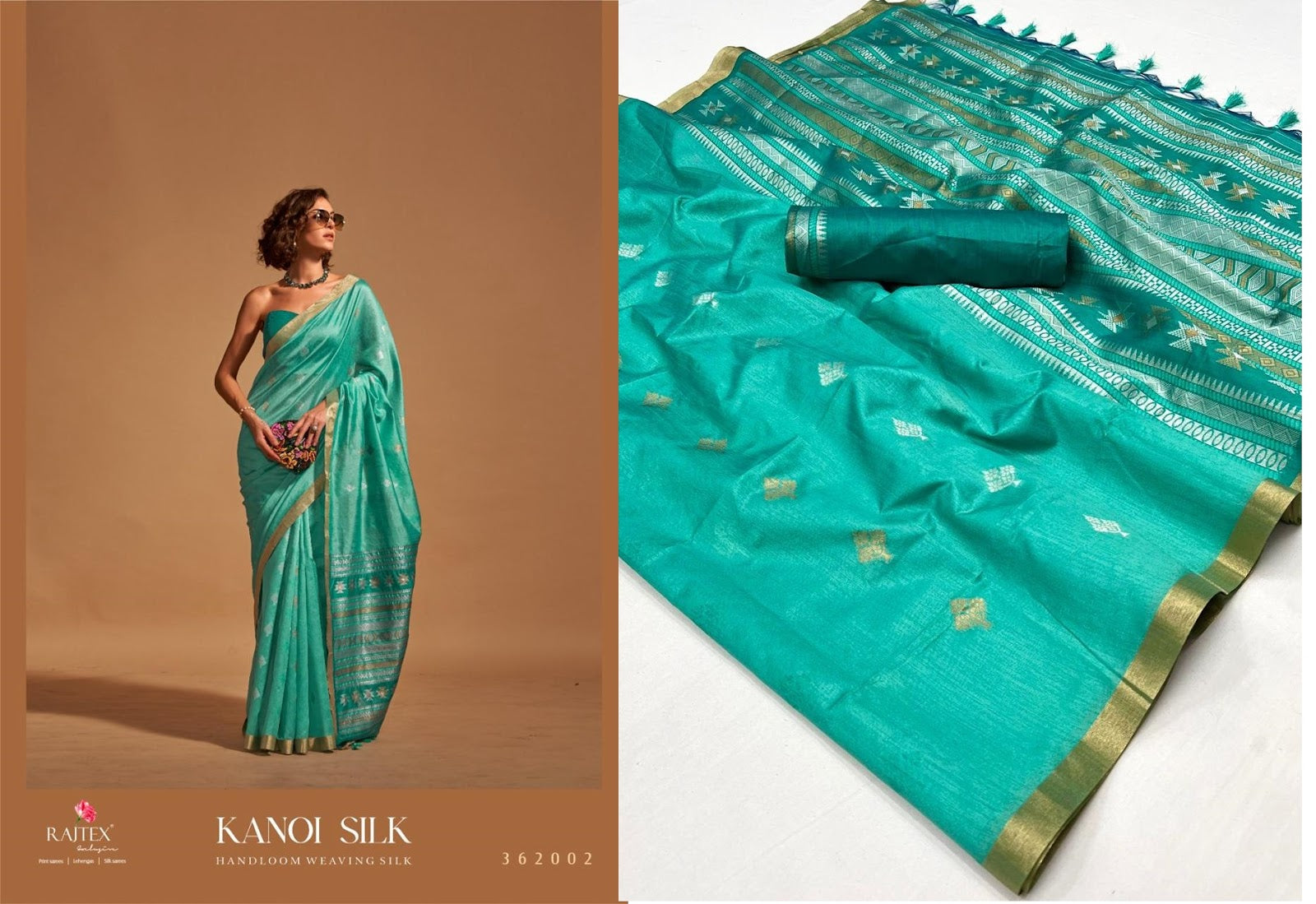 Kanoi Silk Rajtex Handloom Silk Sarees