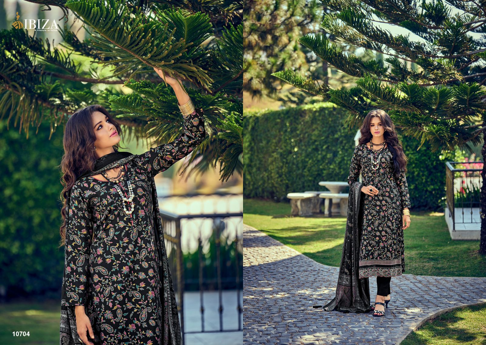 Kantha Kari Ibiza Viscose Muslin Pant Style Suits