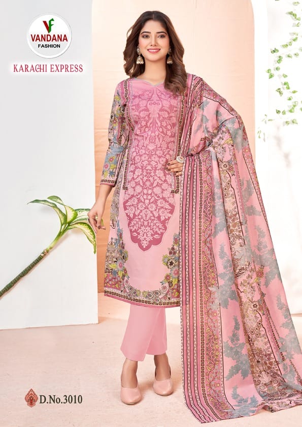 Karachi Express Vol 3 Vandana Soft Cotton Pant Style Suits