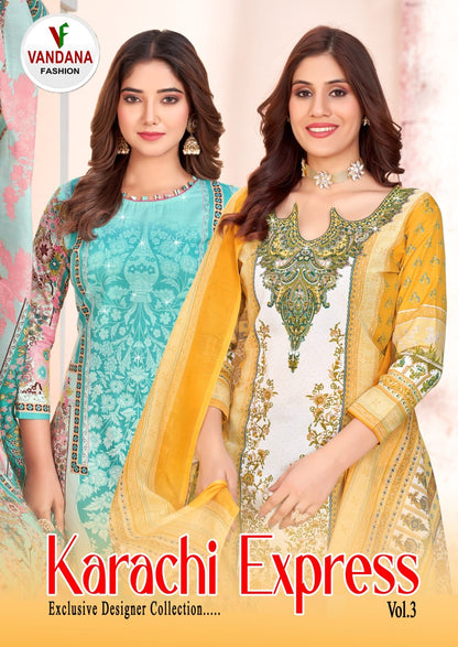 Karachi Express Vol 3 Vandana Soft Cotton Pant Style Suits