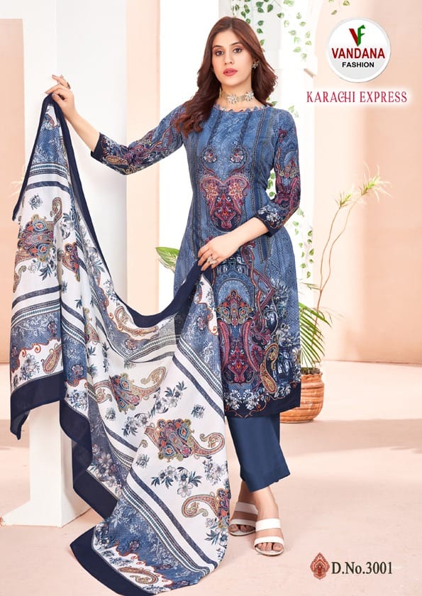 Karachi Express Vol 3 Vandana Soft Cotton Pant Style Suits