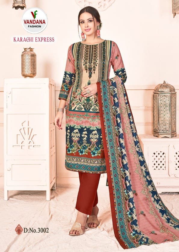 Karachi Express Vol 3 Vandana Soft Cotton Pant Style Suits