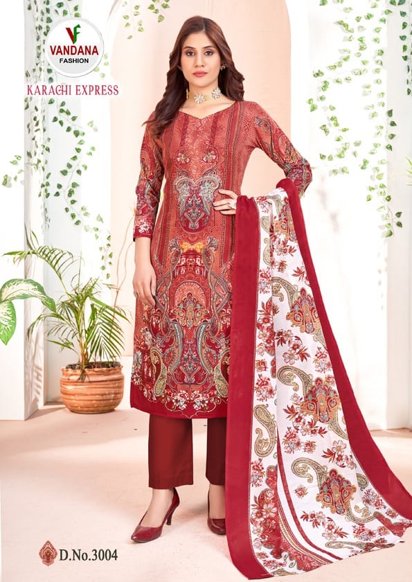 Karachi Express Vol 3 Vandana Soft Cotton Pant Style Suits