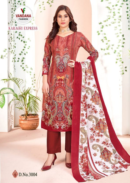 Karachi Express Vol 3 Vandana Soft Cotton Pant Style Suits
