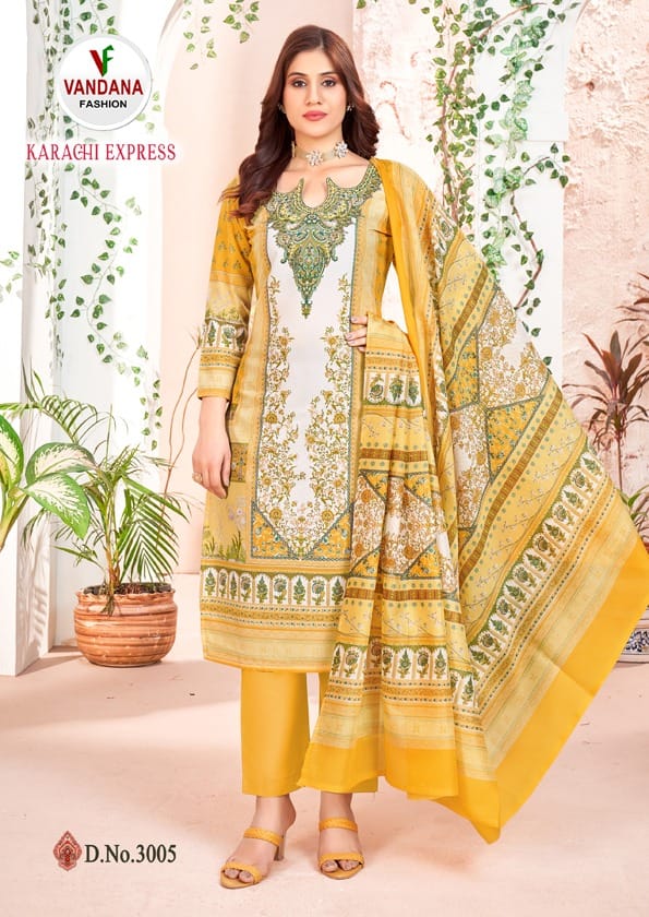 Karachi Express Vol 3 Vandana Soft Cotton Pant Style Suits