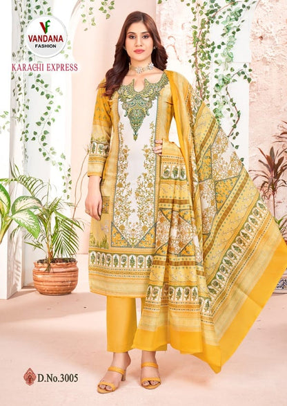 Karachi Express Vol 3 Vandana Soft Cotton Pant Style Suits