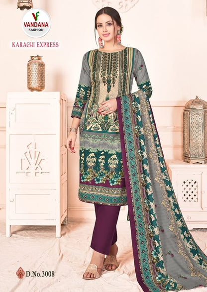 Karachi Express Vol 3 Vandana Soft Cotton Pant Style Suits