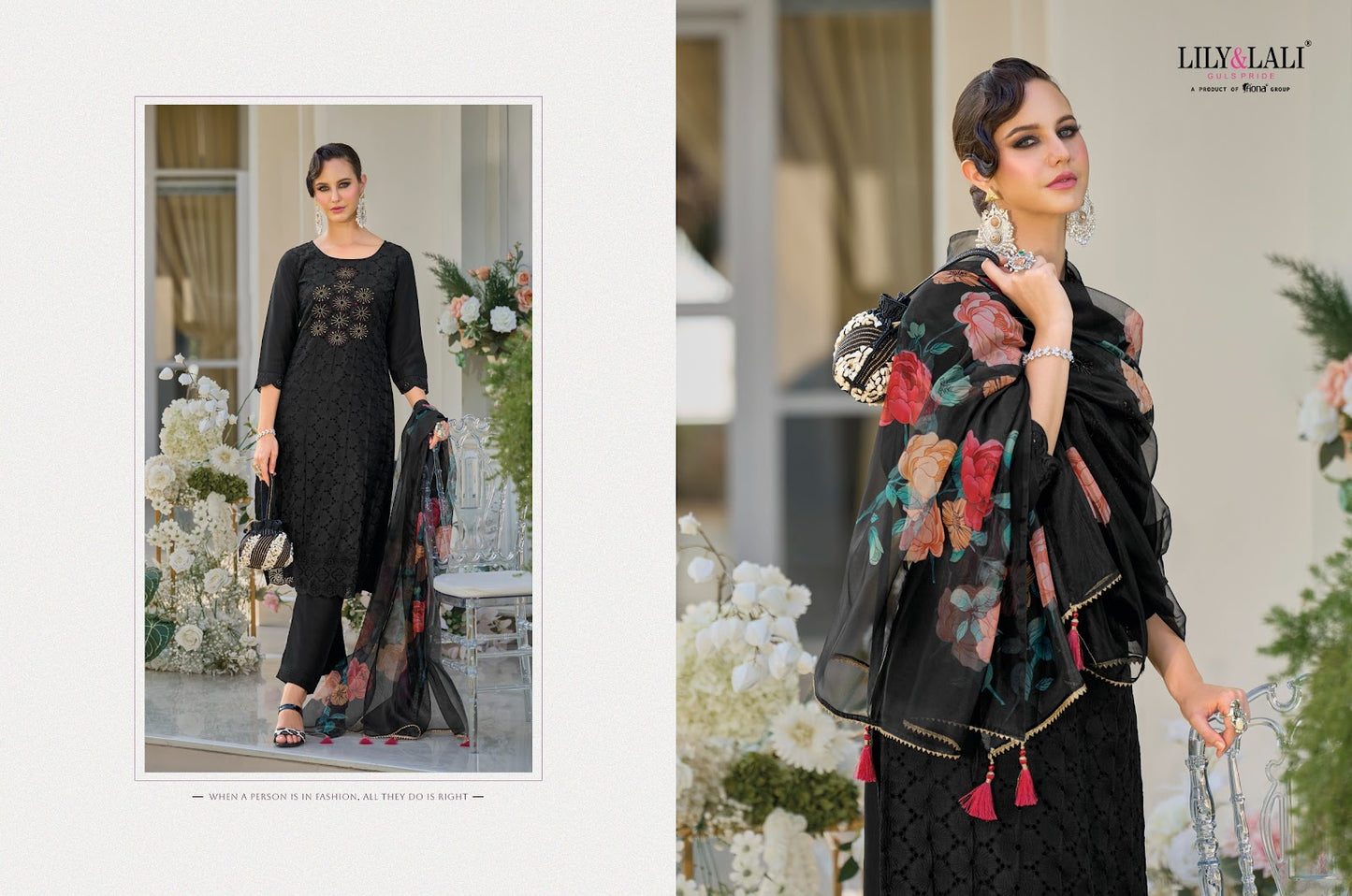 Karachi Lily Lali Muslin Silk Readymade Pant Style Suits