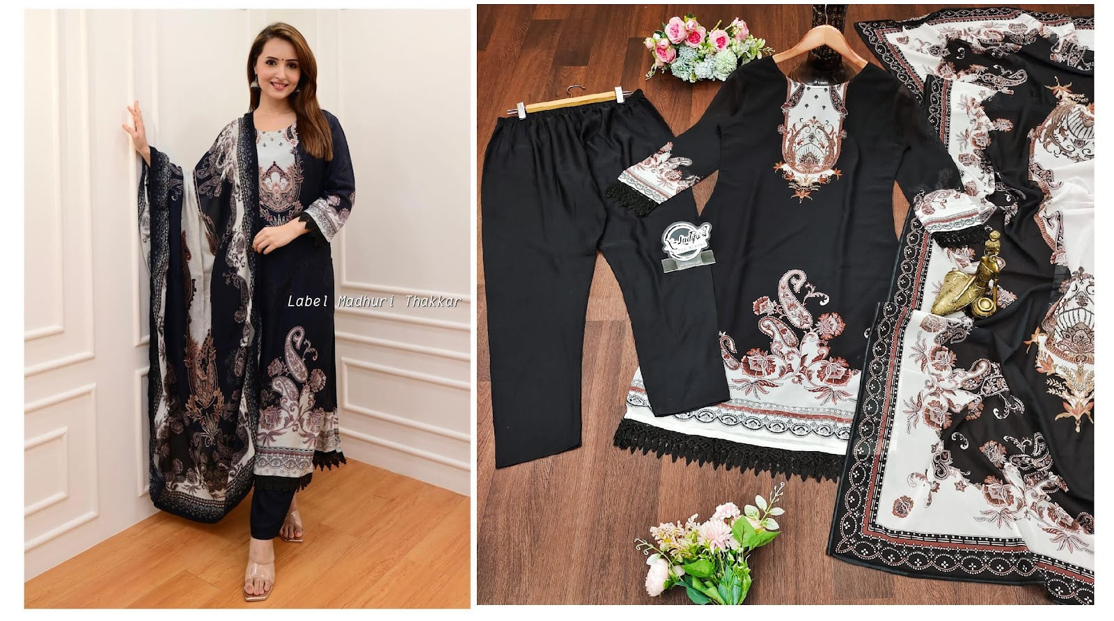 Karachi Print Qubo Fox Georgette Pakistani Readymade Suits