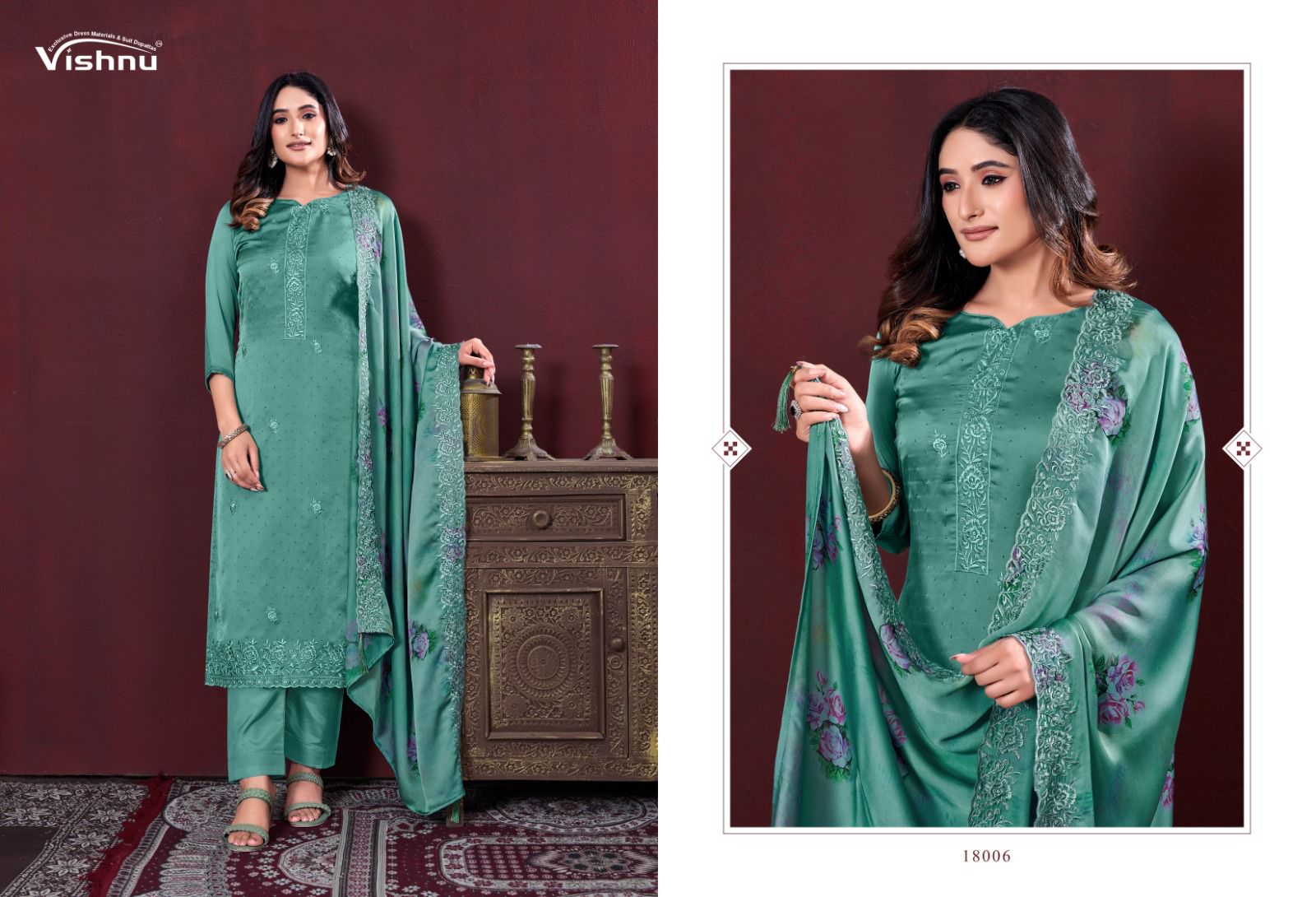 Karamat Vol 3 Vishnu Impex Silk Georgette Pant Style Suits