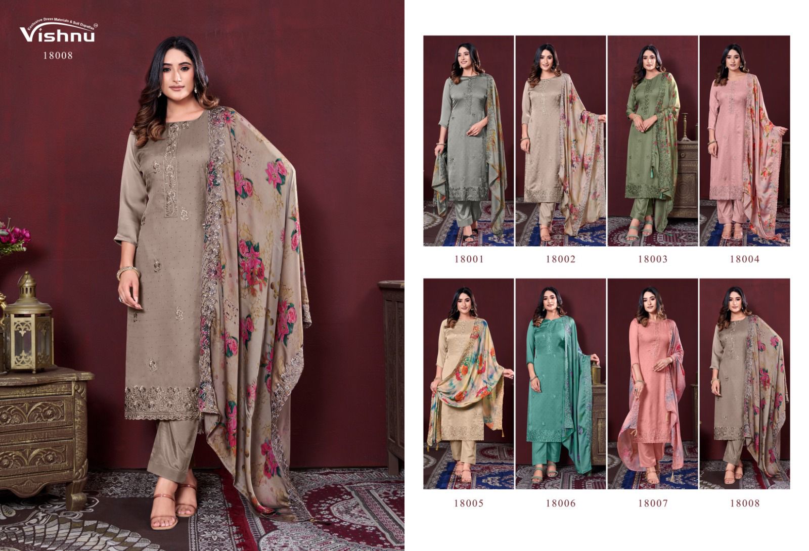 Karamat Vol 3 Vishnu Impex Silk Georgette Pant Style Suits