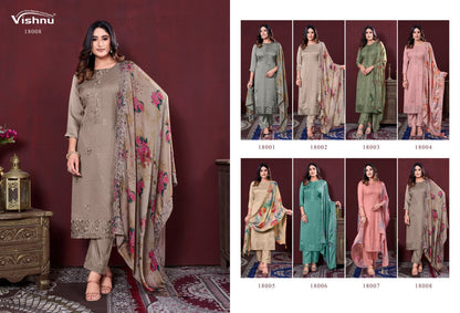 Karamat Vol 3 Vishnu Impex Silk Georgette Pant Style Suits