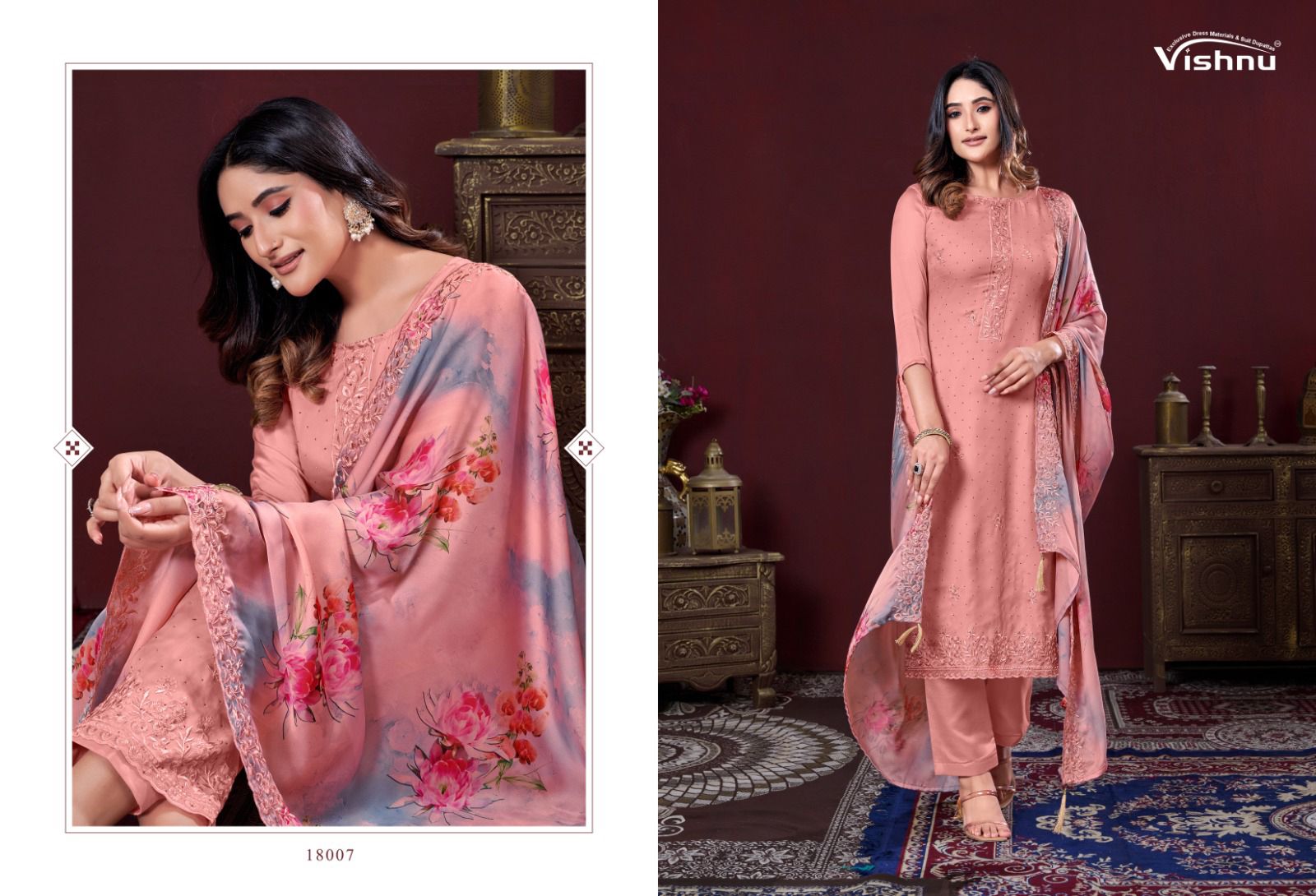 Karamat Vol 3 Vishnu Impex Silk Georgette Pant Style Suits