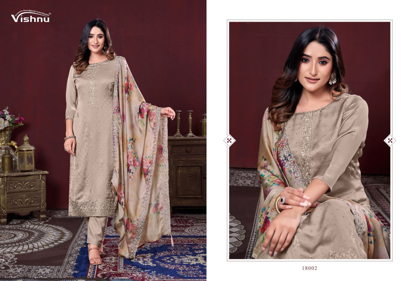 Karamat Vol 3 Vishnu Impex Silk Georgette Pant Style Suits