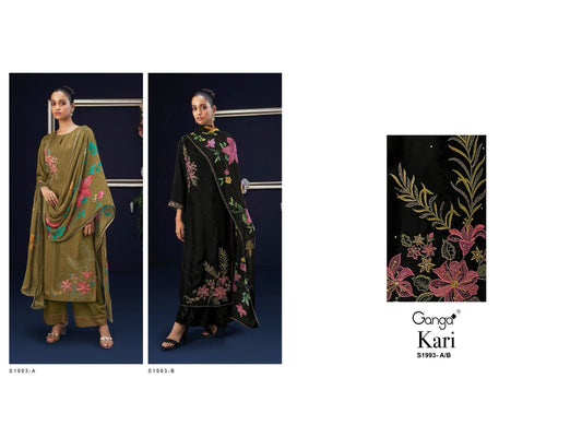 Kari 1993 Ganga Silk Plazzo Style Suits