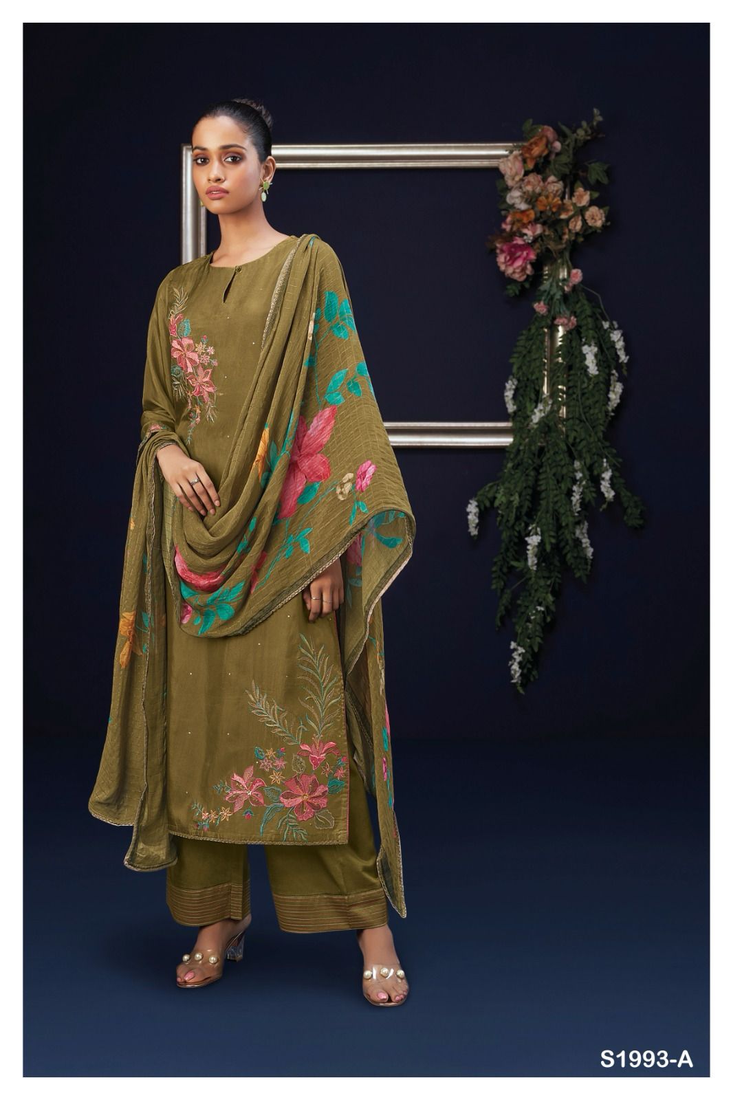Kari 1993 Ganga Silk Plazzo Style Suits