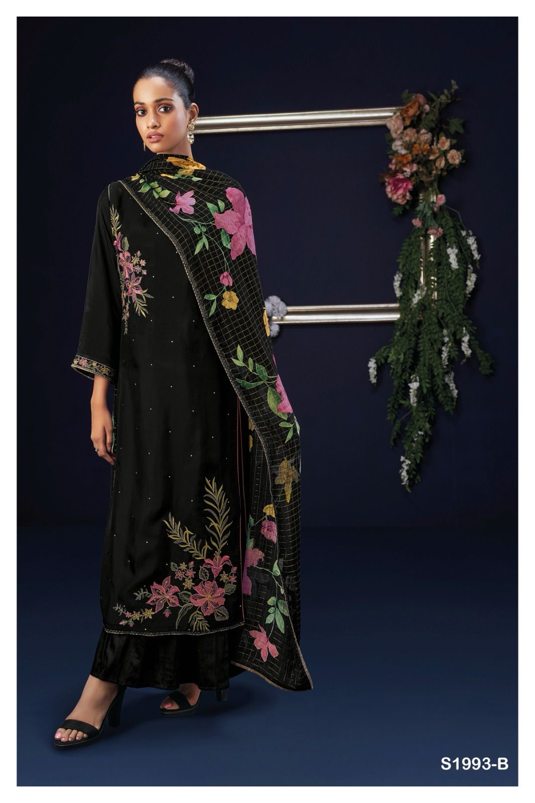 Kari 1993 Ganga Silk Plazzo Style Suits