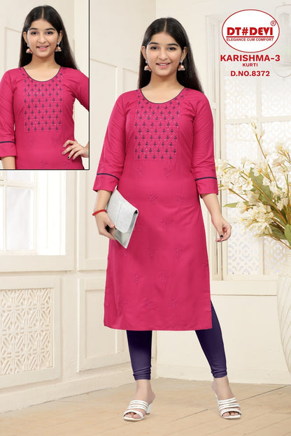 Karishma-3-8372 Dt Devi Rayon Girls Kurti